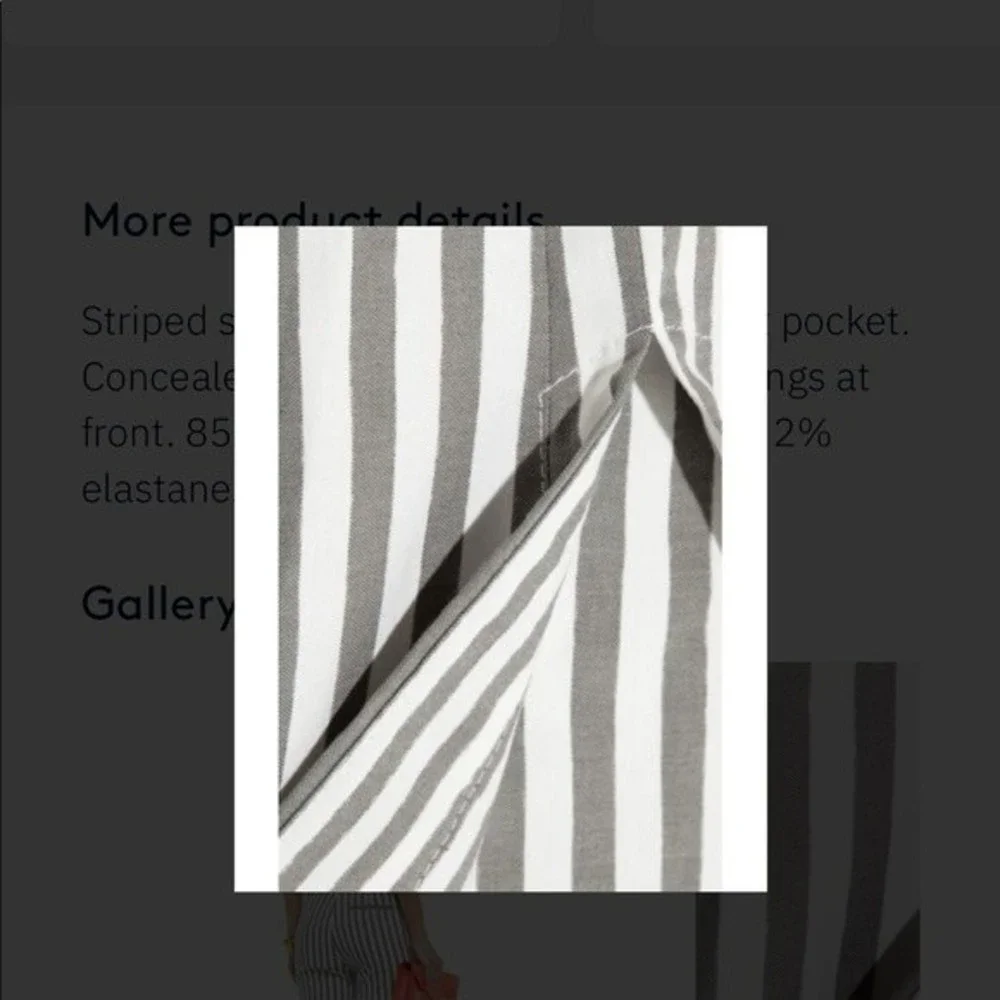 ACNE Liz Striped Cotton/Linen Straight Leg Pants